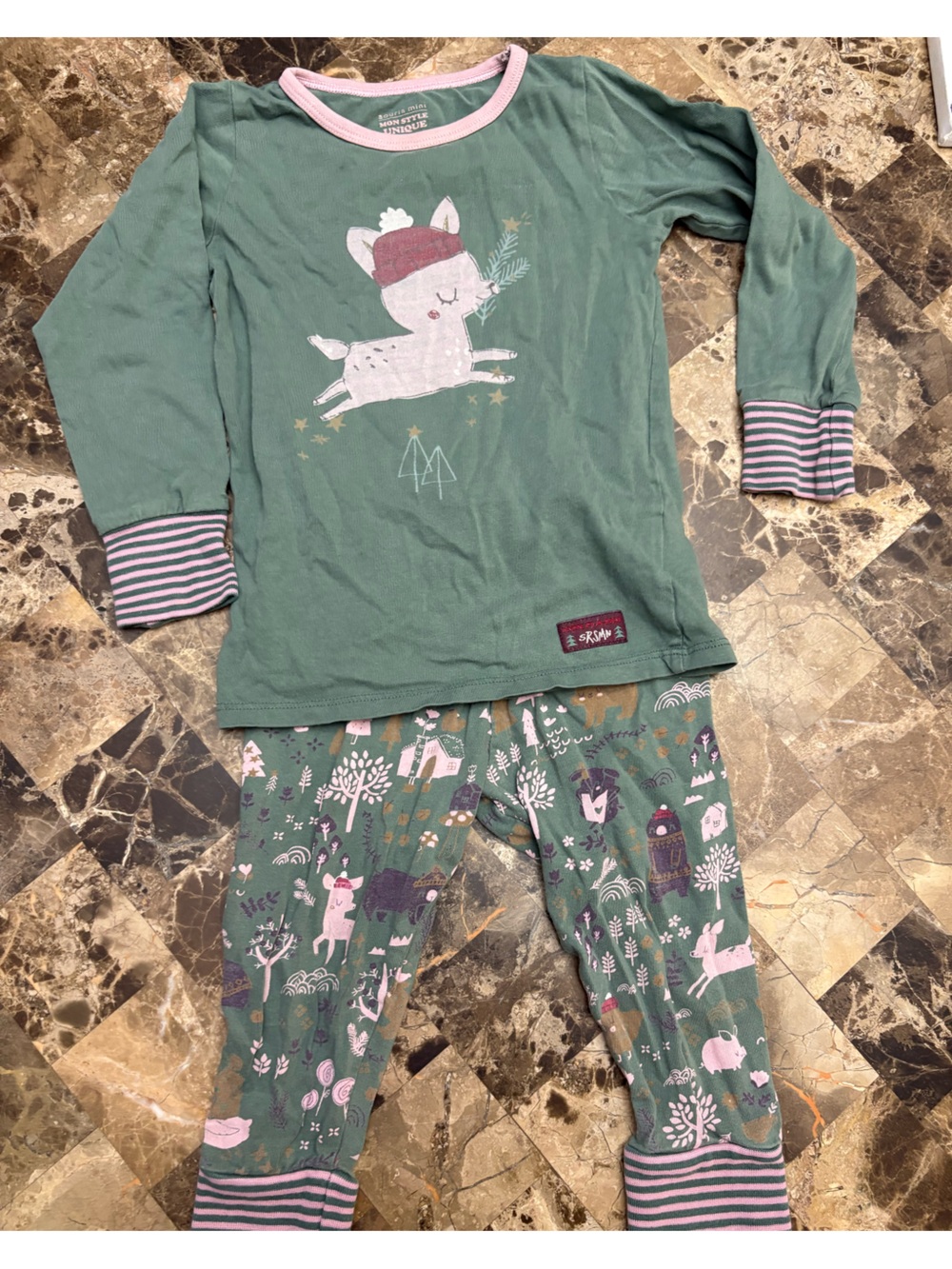 Souris mini pyjamas set deer 12-18 months